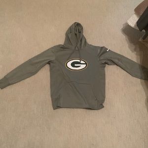 NFL TEAM SHOP GREEN BAY PACKERS GREY DRI-FIT ATHLETIC SWEATSHIRT
